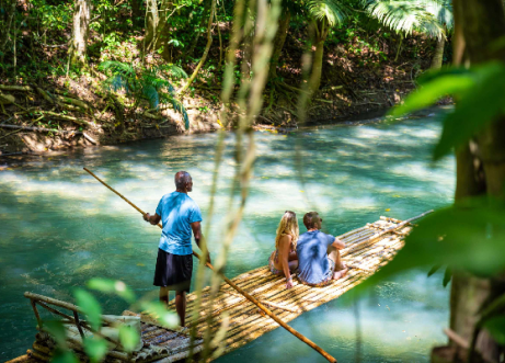 Rafting on the Martha Brae